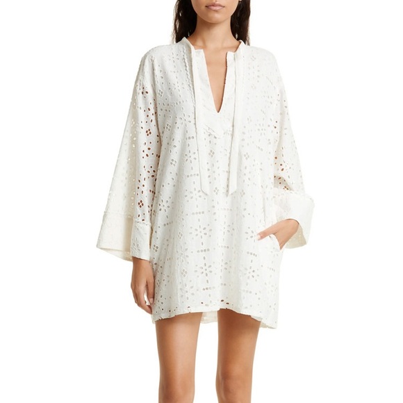 Abi mini dress in broderie anglaise - Picture 1 of 8